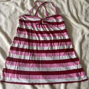 PINK Victoria's Secret Red and Pink Striped dress